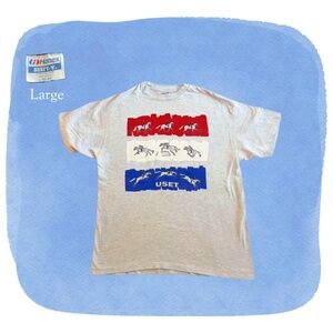Vintage United States Equestrian Team 3-day Eventing Horse t-shirt. Size L
